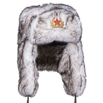 Russian fur hat Shapka - White