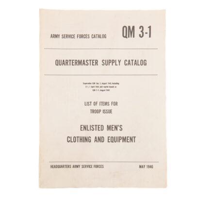 QM 3-1 Quartermaster Supply Catalog