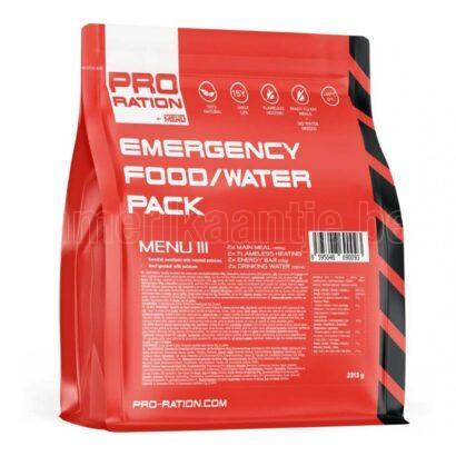 PRO-RATION - Emergency Food / Water PACK MENU III